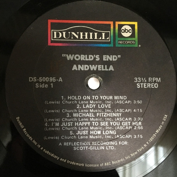 Andwella : World's End (LP, Album, Gat)