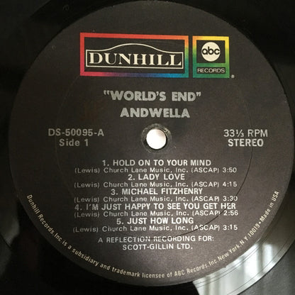 Andwella : World's End (LP, Album, Gat)