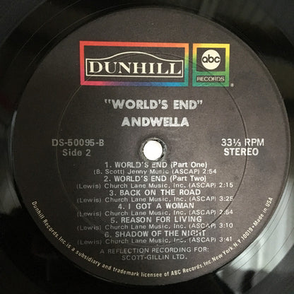 Andwella : World's End (LP, Album, Gat)