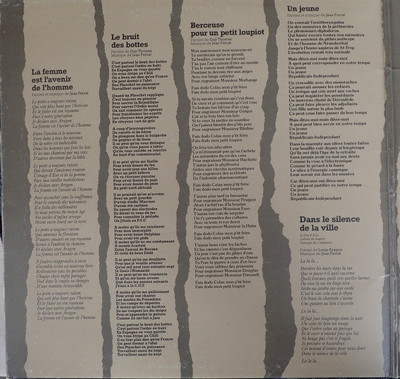 Jean Ferrat : Ferrat (LP, Album, Gat)