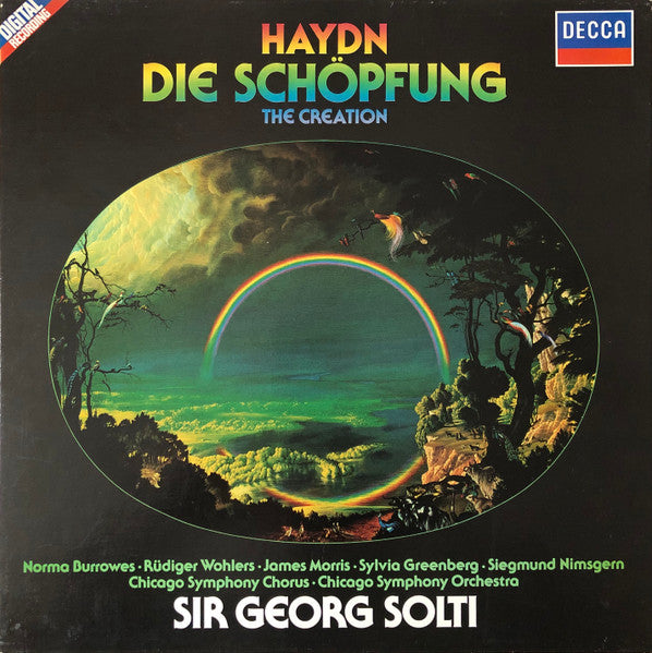Joseph Haydn, Norma Burrowes, Rüdiger Wohlers, James Morris (5), Sylvia Greenberg, Siegmund Nimsgern, Chicago Symphony Chorus, Chicago Symphony Orchestra, Georg Solti : Die Schöpfung = The Creation  (2xLP, Album + Box)