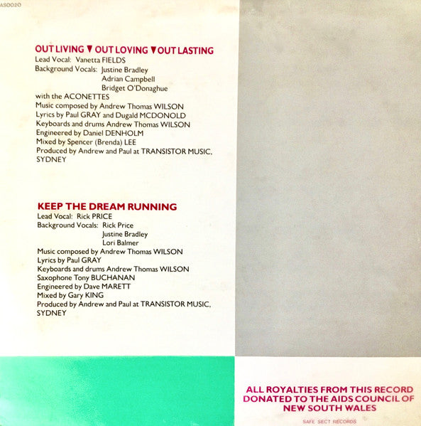 Dreamrunner (2) : Out Loving Out Living Out Lasting (12")
