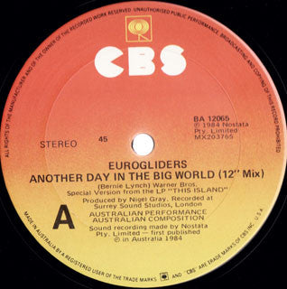 Eurogliders : Another Day In The Big World (12", Single)