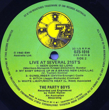 The Party Boys (3) : Live At Several 21st's (LP, Album)