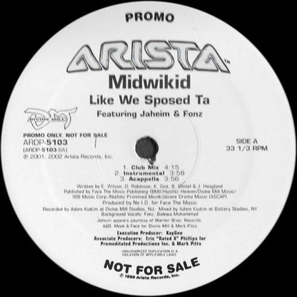 Midwikid : Like We Sposed Ta / Debo (12", Promo)