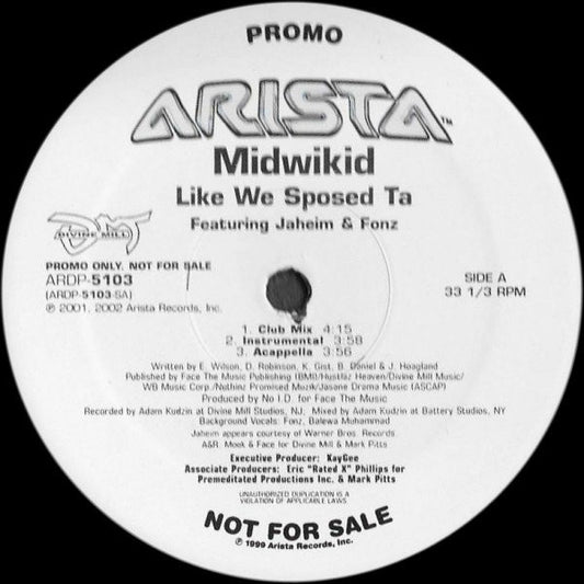 Midwikid : Like We Sposed Ta / Debo (12", Promo)
