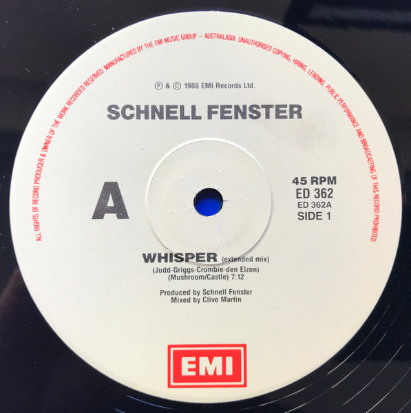 Schnell Fenster : Whisper (12")