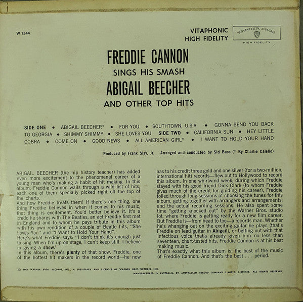 Freddy Cannon : Freddie Cannon (LP, Album, Mono)