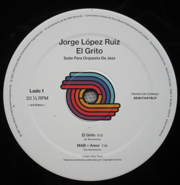 Jorge López Ruiz : El Grito (Suite Para Orquesta De Jazz) (LP, Album, RE)