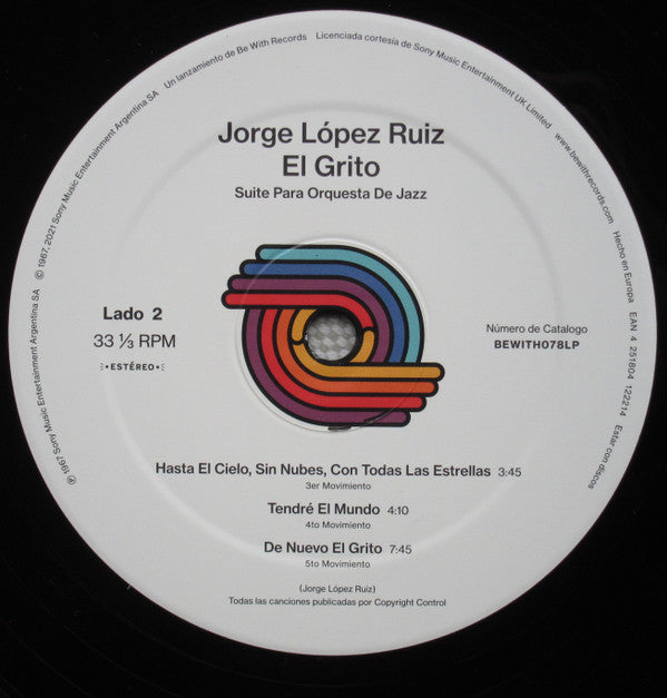 Jorge López Ruiz : El Grito (Suite Para Orquesta De Jazz) (LP, Album, RE)