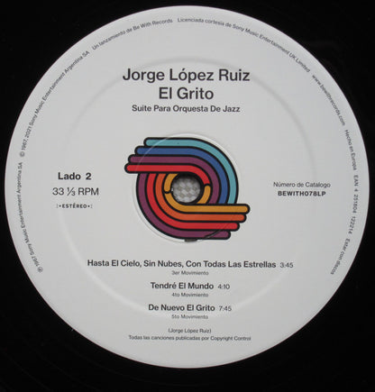 Jorge López Ruiz : El Grito (Suite Para Orquesta De Jazz) (LP, Album, RE)