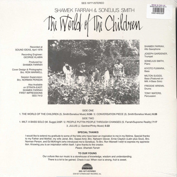 Shamek Farrah & Sonelius Smith : The World Of The Children (LP, Album, RE, RM)