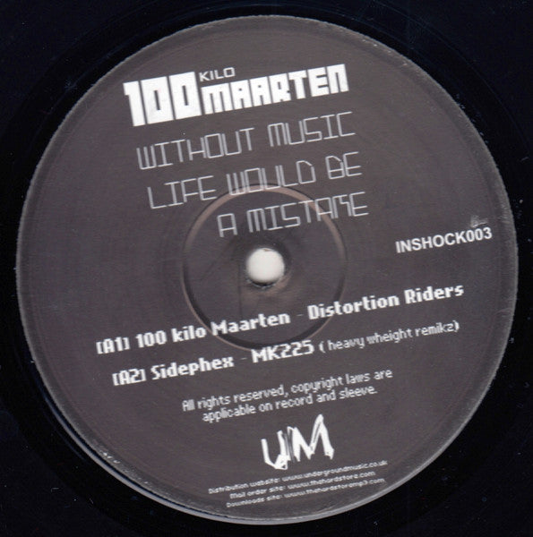 100 Kilo Maarten : Without Music Life Would Be A Mistake (12")