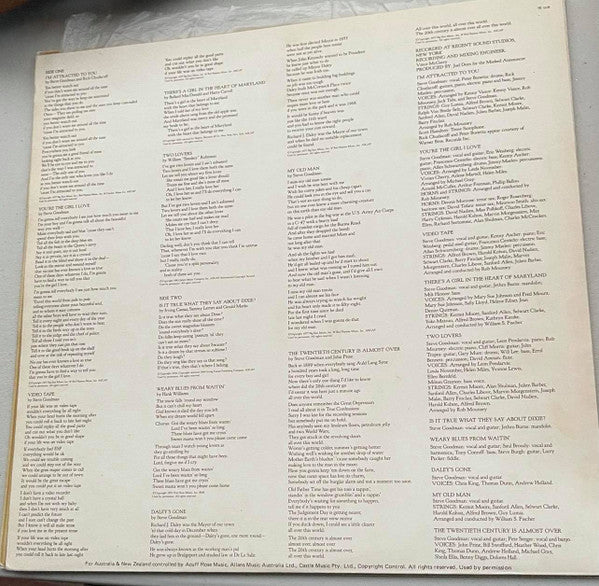 Steve Goodman : Say It In Private (LP, Album)