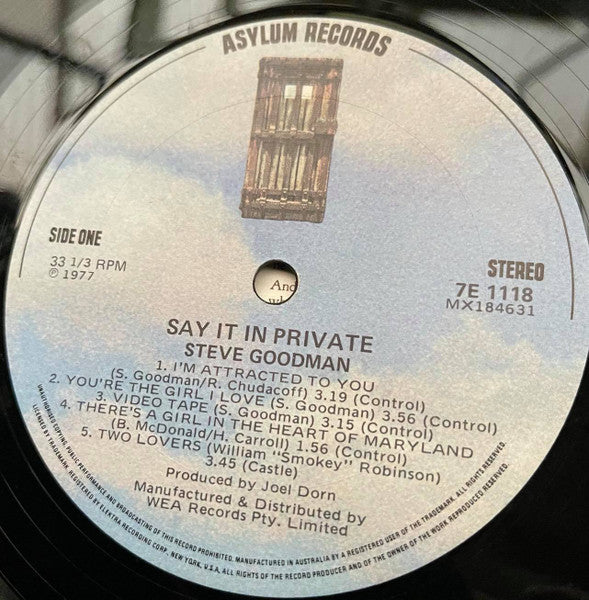 Steve Goodman : Say It In Private (LP, Album)