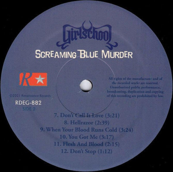 Girlschool : Screaming Blue Murder (LP, Album, Dlx, Ltd)