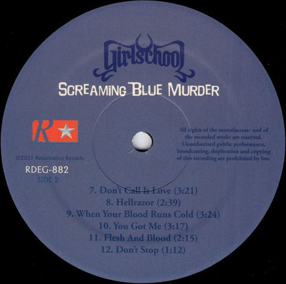 Girlschool : Screaming Blue Murder (LP, Album, Dlx, Ltd)