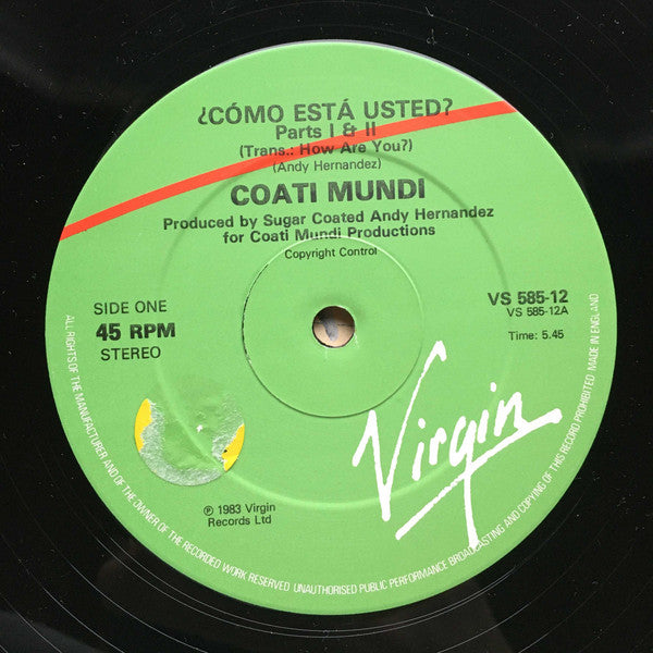 Coati Mundi : Como Esta Usted ? (Trans: How Are You?) (12")