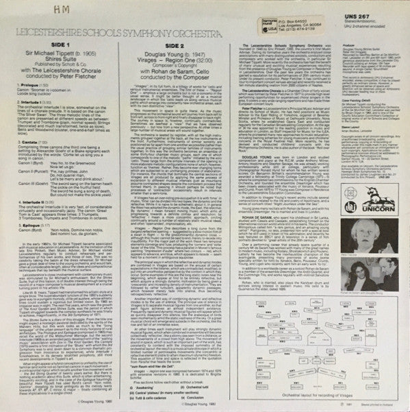 Michael Tippett* / Douglas Young (5) : Shires Suite / Virages – Region One (LP, Amb)
