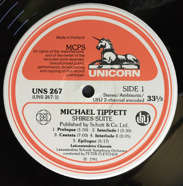 Michael Tippett* / Douglas Young (5) : Shires Suite / Virages – Region One (LP, Amb)