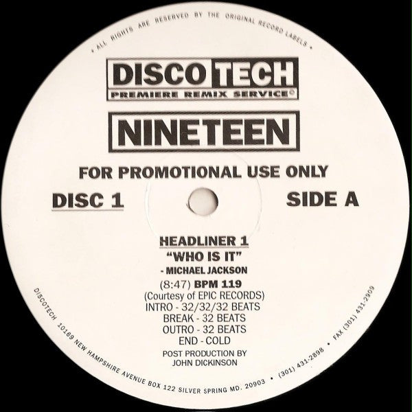 Various : DiscoTech Nineteen (3x12", Comp, Promo)