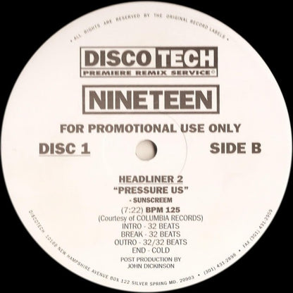 Various : DiscoTech Nineteen (3x12", Comp, Promo)