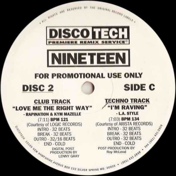 Various : DiscoTech Nineteen (3x12", Comp, Promo)