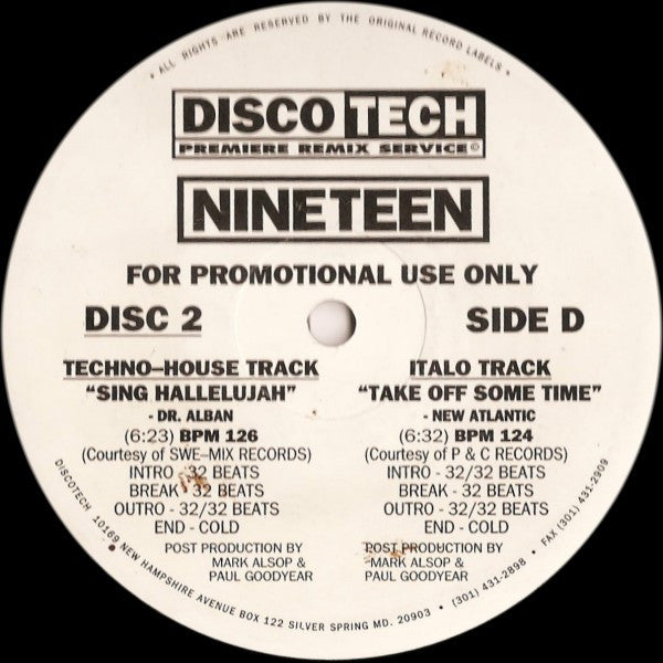 Various : DiscoTech Nineteen (3x12", Comp, Promo)