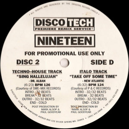 Various : DiscoTech Nineteen (3x12", Comp, Promo)