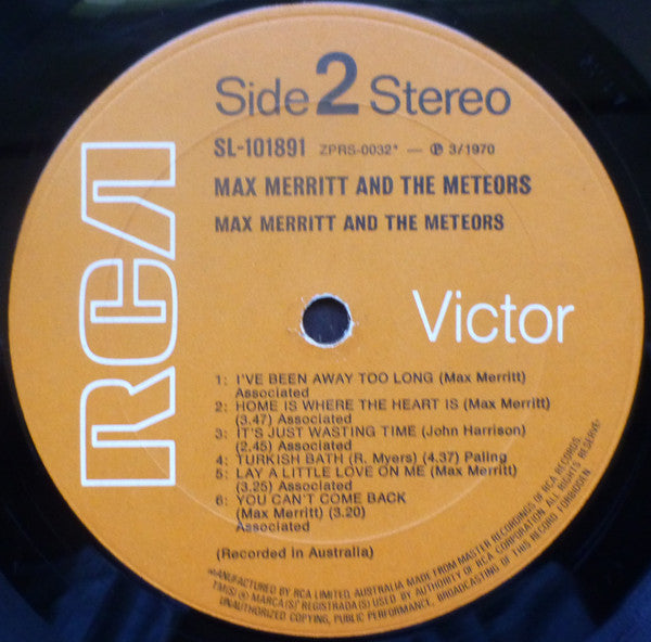 Max Merritt & The Meteors* : Max Merritt & The Meteors (LP, Album)