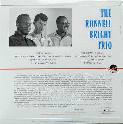The Ronnell Bright Trio : The Ronnell Bright Trio (LP, Album, Mono, Ltd, RE, RP, 180)