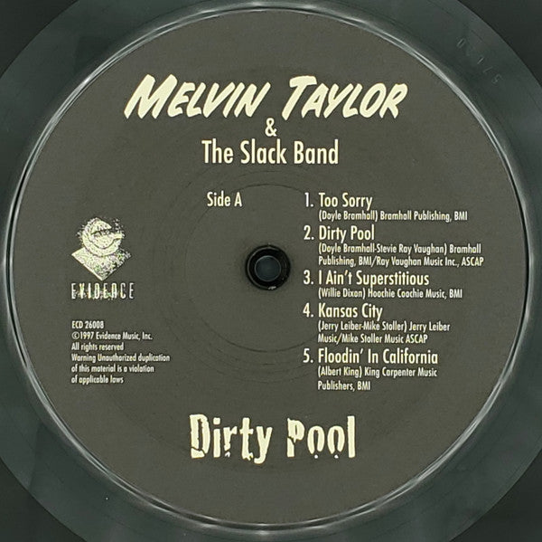Melvin Taylor & The Slack Band : Dirty Pool (LP, Album, Ltd, RE, RM, 180)