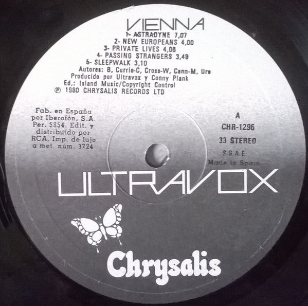Ultravox : Vienna (LP, Album)