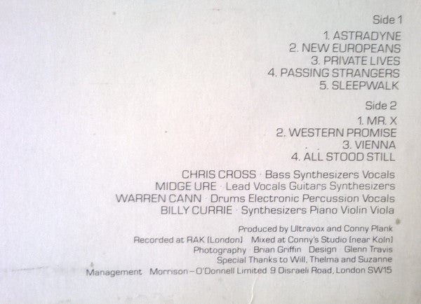 Ultravox : Vienna (LP, Album)