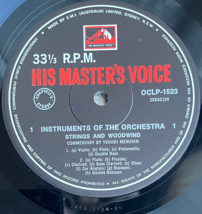 Yehudi Menuhin : Instruments Of The Orchestra (LP)