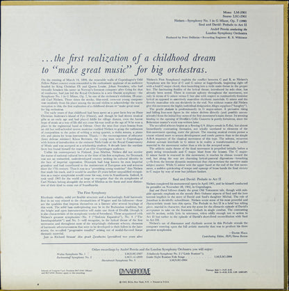 Carl Nielsen, André Previn Conducts The London Symphony Orchestra : Symphony No. 1 (1892) (LP, RP)