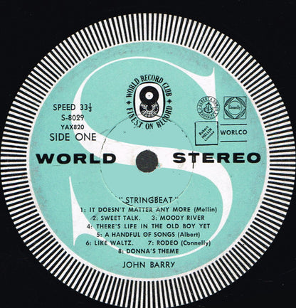 John Barry : Stringbeat (LP, Album, Club, RE, 299)