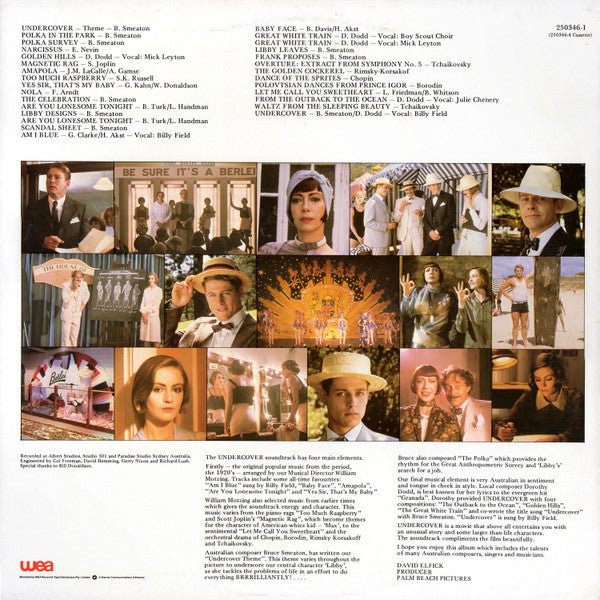 Bruce Smeaton : Undercover (Original Motion Picture Soundtrack) (LP, Album)