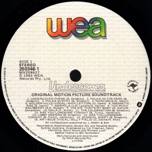 Bruce Smeaton : Undercover (Original Motion Picture Soundtrack) (LP, Album)