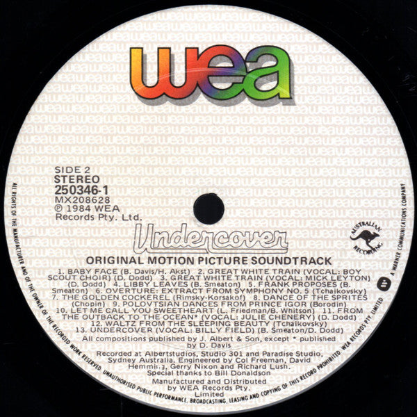 Bruce Smeaton : Undercover (Original Motion Picture Soundtrack) (LP, Album)