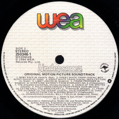 Bruce Smeaton : Undercover (Original Motion Picture Soundtrack) (LP, Album)