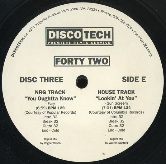 Various : DiscoTech FortyTwo (3x12", Comp, Promo)