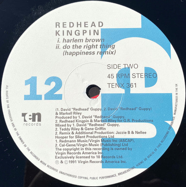 Redhead Kingpin And The FBI : Get It Together (12", Single)