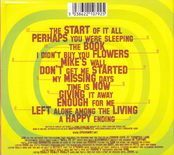 Spearmint (2) : My Missing Days (CD, Album, Dig)