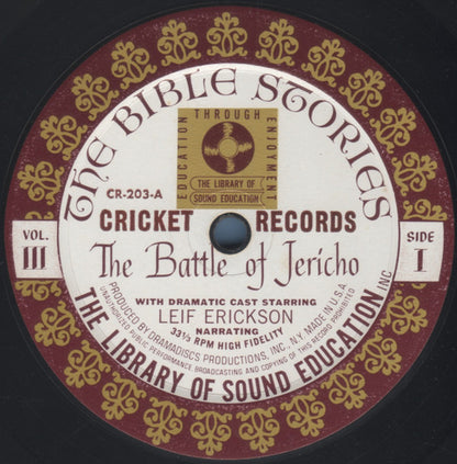 Leif Erickson : Bible Stories: The Battle Of Jericho / Samson, Vol III (LP, Styrene)