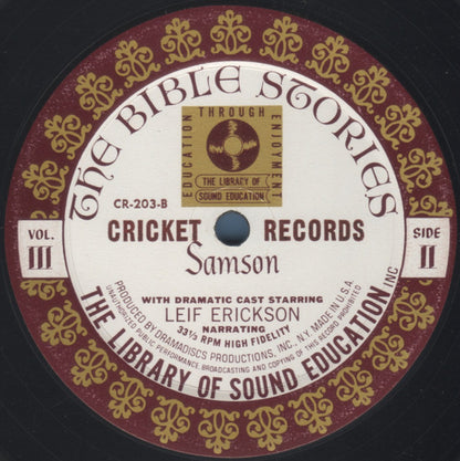 Leif Erickson : Bible Stories: The Battle Of Jericho / Samson, Vol III (LP, Styrene)