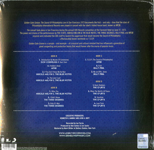 Various : Golden Gate Groove (The Sound Of Philadelphia Live in San Francisco 1973) (2xLP, Album, Ltd, RE)