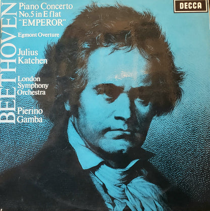 Ludwig van Beethoven, Julius Katchen, London Symphony Orchestra, Pierino Gamba : Piano Concerto No.5 In E Flat "Emperor" / Egmont Overture (LP)