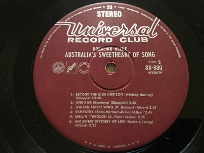 Rosalind Keene : Australia's Sweetheart Of Song (LP, Comp)