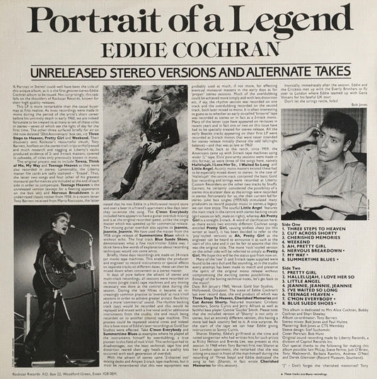 Eddie Cochran : Portrait Of A Legend (LP, Comp, Tex)